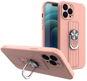 Ring silikonový kryt na iPhone 13 Pro Max, růžový - Phone Cover