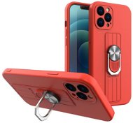 Ring silikonový kryt na iPhone 13 Pro, červený - Phone Cover
