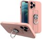 Ring silikonový kryt na iPhone 13, růžový - Phone Cover