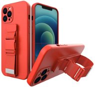 Rope silikonový kryt na iPhone 13 Pro Max, červený - Phone Cover