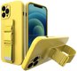 Rope silikonový kryt na Samsung Galaxy A12, žlutý - Phone Cover