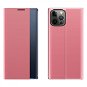 Sleep Case knížkové pouzdro na iPhone 13 Pro, růžové - Phone Case