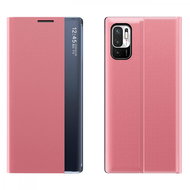 Sleep Case knížkové pouzdro na Xiaomi Redmi Note 10 5G / Poco M3 Pro, růžové - Phone Case