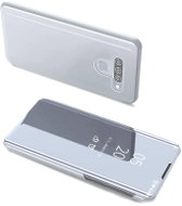 Smart Clear View knížkové pouzdro na LG K51S / K41S, stříbrné - Phone Case