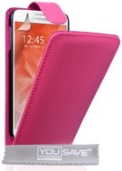 YouSave flipové kožené pouzdro Leather-Effect na Samsung Galaxy S6 růžové - Phone Case