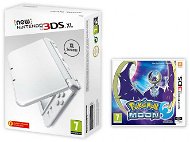 ÚJ Nintendo 3DS XL Pearl White + Pokemon Moon - Konzol