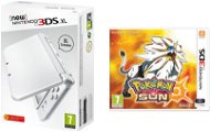 Nintendo NEW 3DS XL Pearl White + Pokemon Sun - Herná konzola