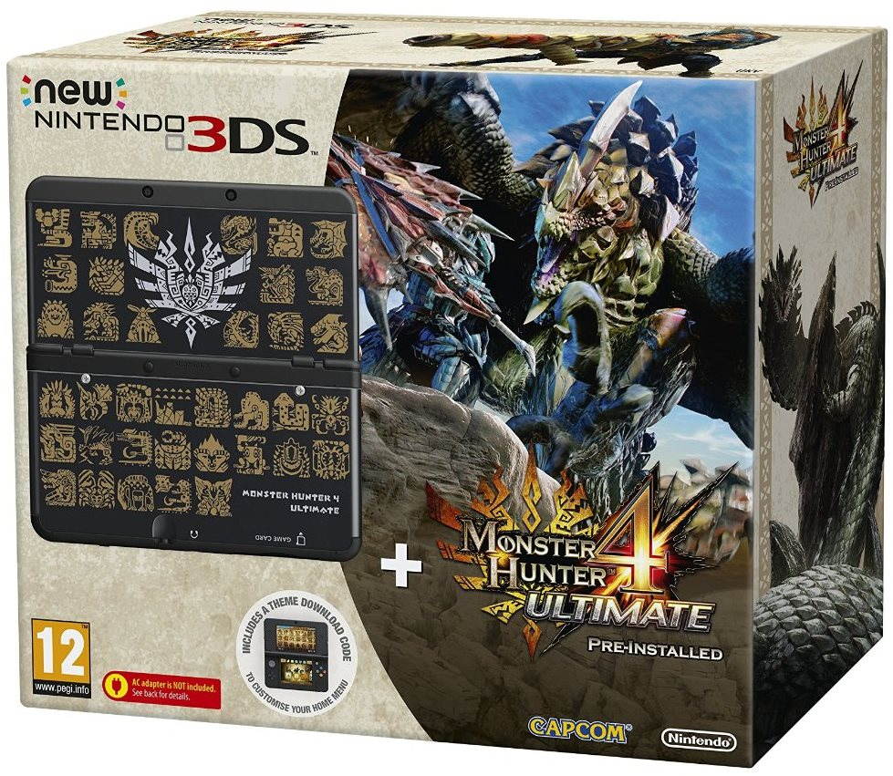 Nintendo NEW 3DS Black Monster Hunter 4 Edition - Game