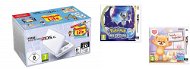 Nintendo NEW 2DS XL White & Levander Green + Tomodachi Life + Pokémon Moon + Teddy Together - Game Console