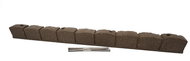MULTY HOME Roman Stone Lawn edging rubber including nails 120 cm, brown - Lawn Edging