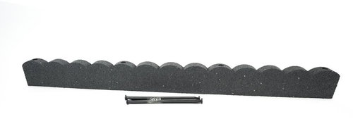 Multy Home Scalloped Grass edging with clutch and spikes 120 × 15 cm, grey - Lawn Edging - Main image