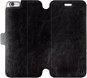 Flip case for Apple iPhone 6 / iPhone 6s in Black & Orange with orange interior - Phone Cover