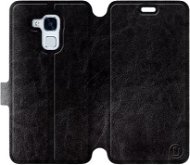 Kryt na mobil Flip puzdro na mobil Honor 7 Lite vo vyhotovení Black & Gray so sivým vnútrom - Kryt na mobil