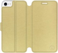 Flip case for Apple iPhone 8 in Gold&Gray with grey interior - Phone Cover
