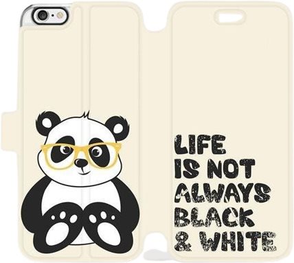 Flip mobile case Apple iPhone 6 / iPhone 6s - M041S Panda - life is not always black and whi - Phone Cover - Main image