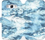 Flip mobile phone case Samsung Galaxy J5 2016 - M058S Light blue horizontal feathers - Phone Cover