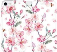 Flip mobile phone case Apple iPhone 7 - M124S Pink flowers - Phone Cover