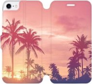 Flip mobile case for Apple iPhone 7 - M134P Palms and pink sky - Phone Cover
