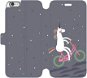 Flip mobile phone case Apple iPhone 6 / iPhone 6s - V024P Unicorn on a bike - Phone Cover