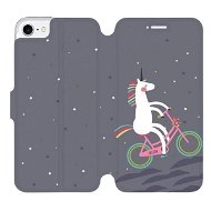 Flip case for Apple iPhone 7 - V024P Unicorn on a bike - Phone Cover