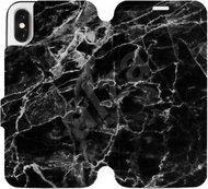 Flip case for Apple iPhone X - V056P Black Marble - Phone Cover