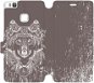 Flip mobile phone case Huawei P9 Lite - V064P Wolf and dream catcher - Phone Cover