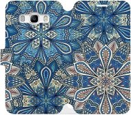 Phone Cover Flip mobile phone case Samsung Galaxy J5 2016 - V108P Blue mandala flowers - Kryt na mobil