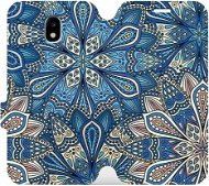 Phone Cover Flip case for mobile Samsung Galaxy J5 2017 - V108P Blue mandala flowers - Kryt na mobil