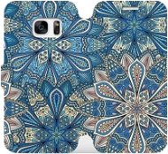 Flipové puzdro na mobil Samsung Galaxy S7 – V108P Modré mandala kvety - Kryt na mobil