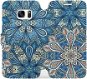 Phone Cover Flip case for Samsung Galaxy S7 - V108P Blue mandala flowers - Kryt na mobil