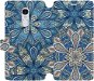 Phone Cover Flip case for Xiaomi Redmi Note 4 Global - V108P Blue mandala flowers - Kryt na mobil