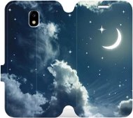Flipové puzdro na mobil Samsung Galaxy J3 2017 – V145P Nočná obloha s mesiacom - Kryt na mobil