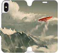 Flip case for Apple iPhone X - MA03P Orange plane in the mountains - Phone Cover
