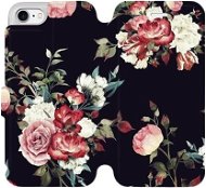Flip mobile case for Apple iPhone 7 - VD11P Rose on black - Phone Cover
