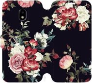 Kryt na mobil Flipové puzdro na mobil Samsung Galaxy J3 2017 – VD11P Ruže na čiernom - Kryt na mobil