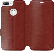 Flip case for Honor 9 Lite in Brown&Gray with grey interior - Phone Cover