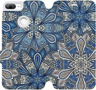 Phone Cover Flip case for Honor 9 Lite - V108P Blue mandala flowers - Kryt na mobil