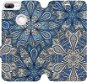 Flipové puzdro na mobil Honor 9 Lite – V108P Modré mandala kvety - Kryt na mobil