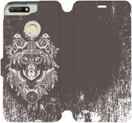 Flip mobile phone case Huawei Y6 Prime 2018 - V064P Wolf and dream catcher - Phone Cover