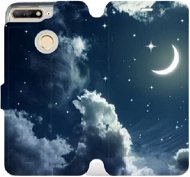 Flipové puzdro na mobil Huawei Y6 Prime 2018 – V145P Nočná obloha s mesiacom - Kryt na mobil