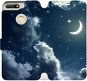 Phone Cover Flip mobile phone case Huawei Y6 Prime 2018 - V145P Night sky with moon - Kryt na mobil