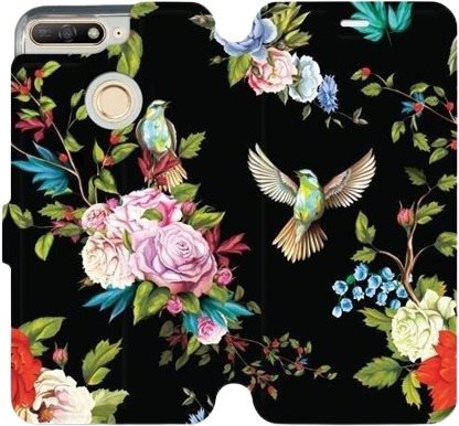 Flip mobile phone case Huawei Y6 Prime 2018 - VD09S Birds and flowers - Phone Cover - Main image