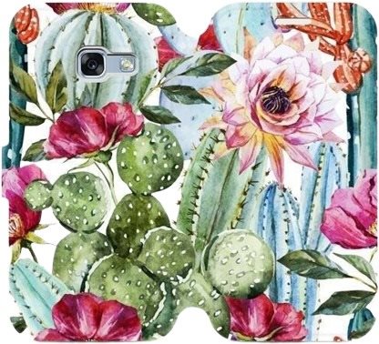 Flip case for mobile phone Samsung Galaxy A3 2017 - MG09S Cacti and flowers - Phone Cover - Main image