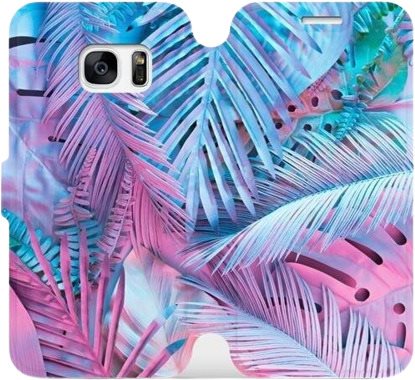 Flip case for Samsung Galaxy S7 - MG10S Purple and blue leaves - Phone Cover - Main image