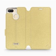 Flip case for Xiaomi Redmi 6 in Gold&Gray with grey interior - Phone Cover