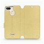Flip case for Xiaomi Redmi 6 in Gold&Gray with grey interior - Phone Cover