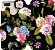 Flip case for Xiaomi Redmi 6 - VD07S Roses and flowers on black background - Phone Cover
