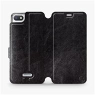Flip case for Xiaomi Redmi 6A in Black&Gray with grey interior - Phone Cover