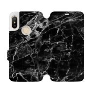 Flip case for Xiaomi Mi A2 Lite - V056P Black marble - Phone Cover