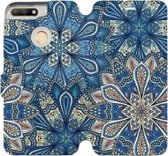 Phone Cover Flip case for Honor 7A - V108P Blue mandala flowers - Kryt na mobil